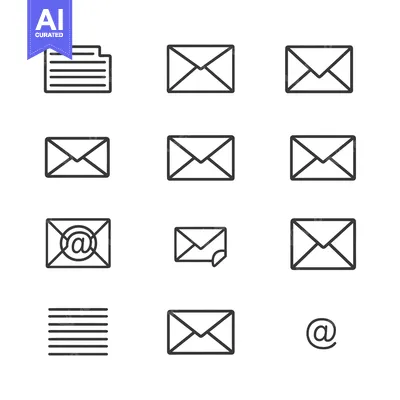 Popular premium asset: Set of email icons in various styles