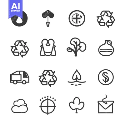 Set of Environmental and Recycling Icons