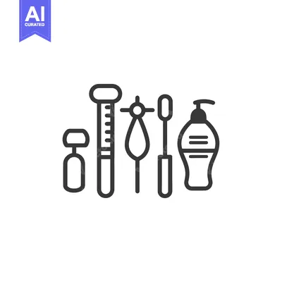 Popular premium asset: Set of Five Beauty and Hygiene Products Line Icons