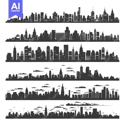 Popular premium asset: Set of Five City Skylines with Buildings and Clouds