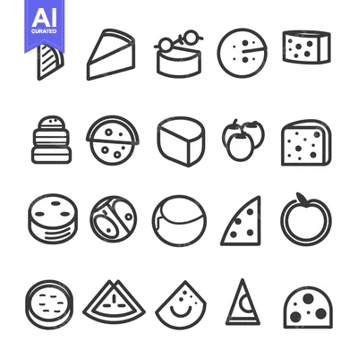 Popular premium asset: Set of Food Icons in Black and White