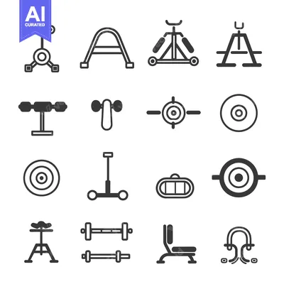 Premium design asset: Set of Gym Equipment Icons