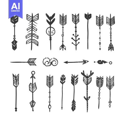 Popular premium asset: Set of Hand-Drawn Black and White Arrows with Various Designs