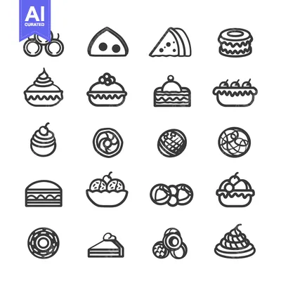 Popular premium asset: Set of Hand Drawn Pastry and Bakery Icons