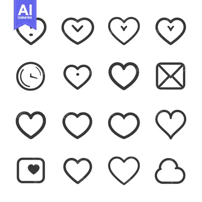 Premium design asset: Set of Heart and Time Icon Illustrations