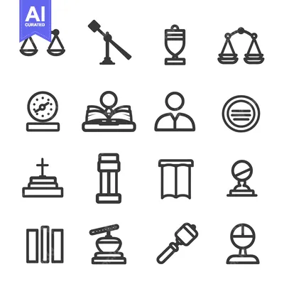Popular premium asset: Set of Law and Justice Related Icons