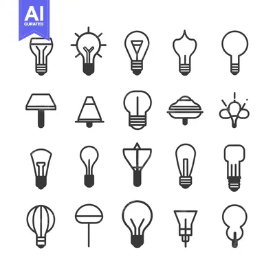 Aset premium populer: Set of Light Bulb Icons
