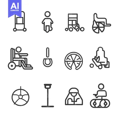 Popular premium asset: Set of Line Icons for Disabled People