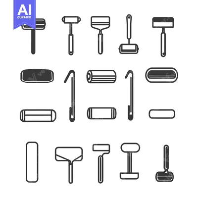 Popular premium asset: Set of Lint Roller Icons for Cleaning and Removing Pet Hair