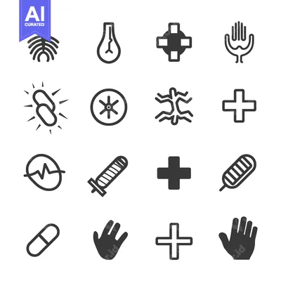 Aset desain premium: Set of Medical and Healthcare Icons