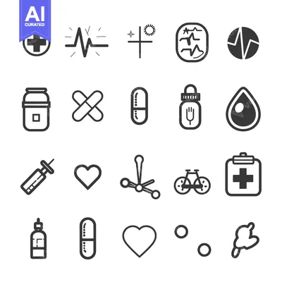 Set of Medical, Health, and Healthcare Icons