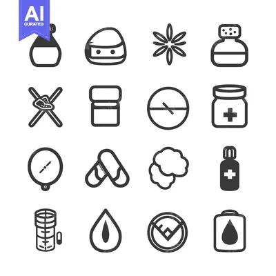 Set of Medicine and Healthcare Related Icons