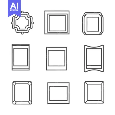 Popular premium asset: Set of Nine Different Frame Line Icons