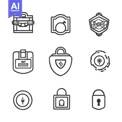 Premium design asset: Set of Security and Protection Line Icons