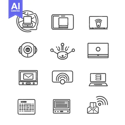Premium design asset: Set of Technology and Communication Line Icons