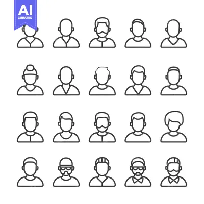 Popular premium asset: Set of Twenty User Profile Icons with Different Hairstyles and Hats