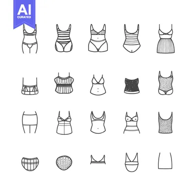 Premium design asset: Set of Underwear and Lingerie Line Icons