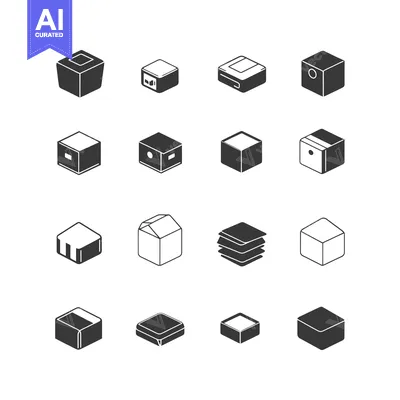 Set of Various Box Shapes for Packaging and Shipping