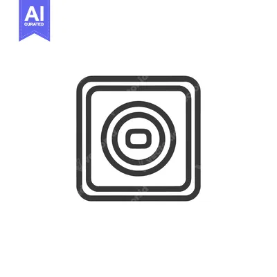Popular premium asset: Minimalist Icon: Concentric Circles in Rounded Square Frame, Bold Outl