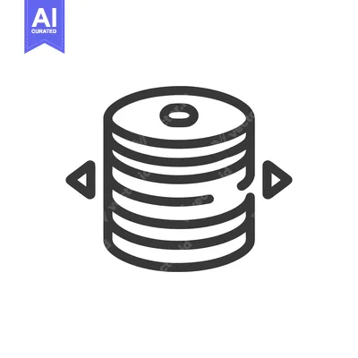 Aset premium populer: Database Icon: Stacked Cylinders with Arrows, Minimalist Design