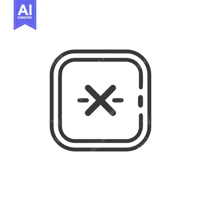 Aset premium populer: Rounded Square Icon with Asterisk Symbol, Bold Outline, Clean Design