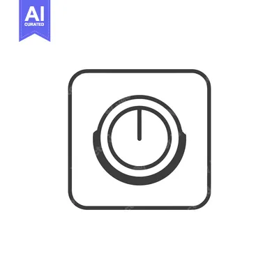 Minimalist Timer Icon: Rounded Square Frame, Simple Design