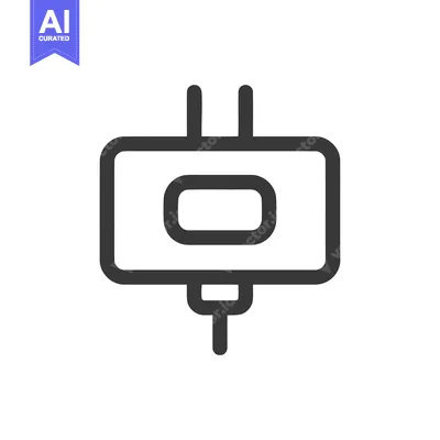 Premium design asset: Minimalist Dark Gray 3D Printer Head Icon on White Background