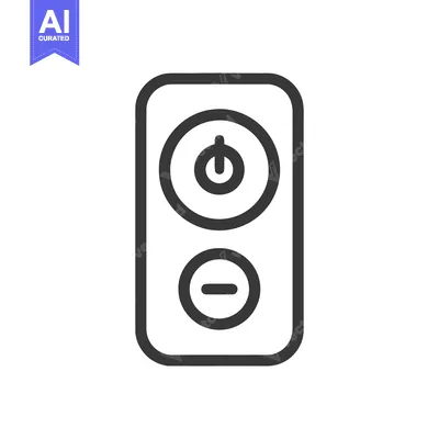 Aset premium populer: Minimalist Power Button Icon with Volume Control, Dark Gray on White