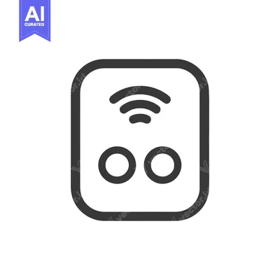 Aset desain premium: Smart Home Device Icon: Wireless Connectivity with Dual Button Control