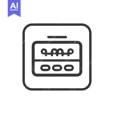 Premium design asset: Modern Dishwasher Icon: Minimalist Line Art Appliance Symbol