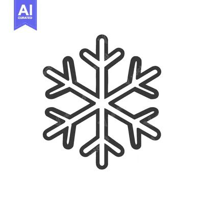 Aset premium populer: Simple Dark Gray Snowflake Icon on White Background