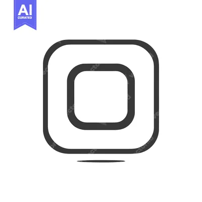 Popular premium asset: Minimalist Rounded Square Icon with Subtle Shadow on White Background