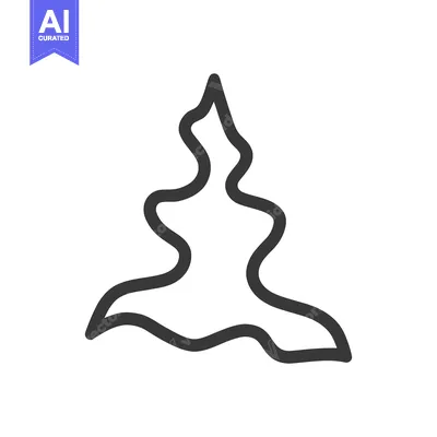 Popular premium asset: Abstract Black Line Art: Organic Shape on White Background
