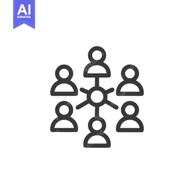 Network of People: Connection and Communication Icon