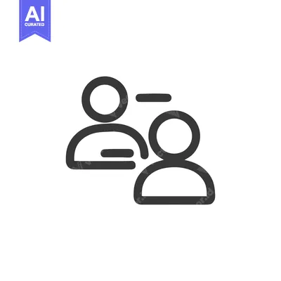 Aset premium populer: Team Removal Icon: Two People with Deletion Symbol in Dark Gray
