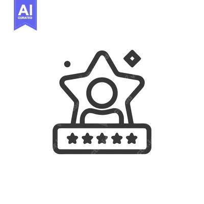 Popular premium asset: Star Performer Icon: Person Inside Star with Five-Star Rating