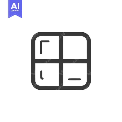 Popular premium asset: Minimalist Grid Icon with Rounded Corners and Unique Symbols
