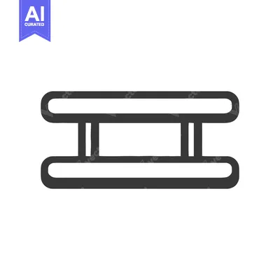 Aset desain premium: Simple Equal Sign Icon, Bold Outline, Minimalist Design on White Backg