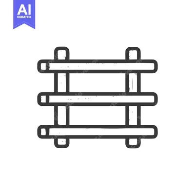 Aset premium populer: Minimalist Hashtag Symbol: Bold Outline on White Background