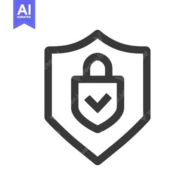 Aset premium populer: Shield Icon with a Lock and Checkmark Inside