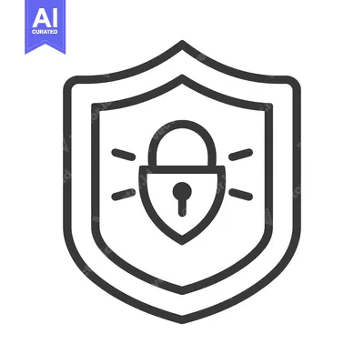 Aset premium populer: Shield with a Closed Padlock Inside Representing Data Security