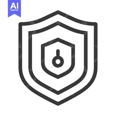 Shield with a keyhole and a key inside
