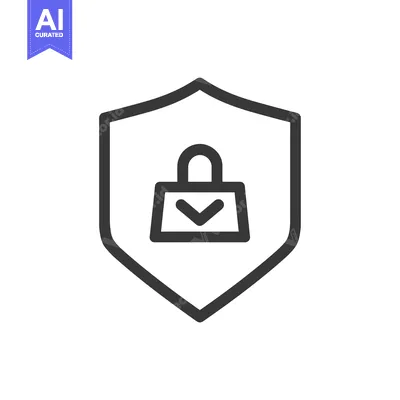 Shield with a padlock and checkmark inside