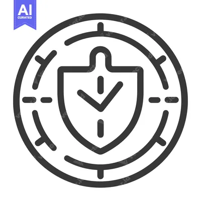 Aset premium populer: Shield with Clock Inside and Target Sight Around It