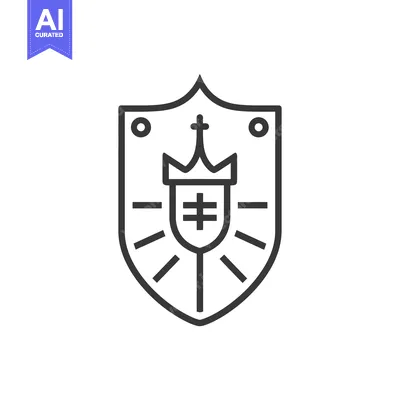 Shield with Cross, Crown, and Rays of Light