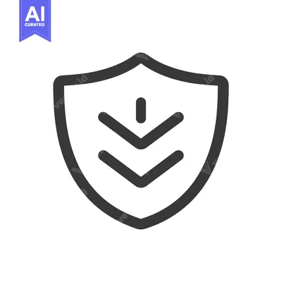 Popular premium asset: Shield with Double Down Arrow Icon