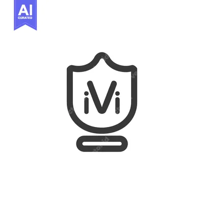 Aset premium populer: Shield with letter V and two dots on either side