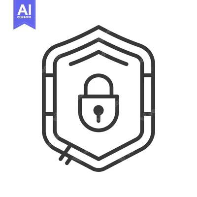 Shield with Padlock and Cable for Data Security