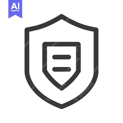 Aset premium populer: Shield with Two Horizontal Lines Icon
