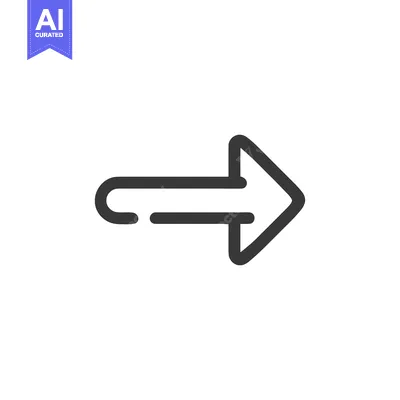 Premium design asset: Bold Right Arrow Icon with Rounded Edges on White Background